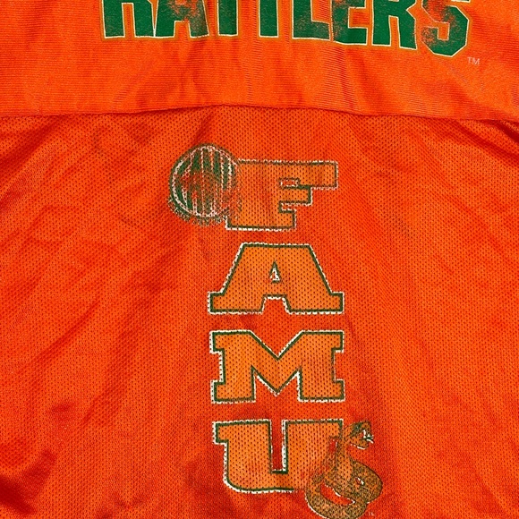 Vintage Famu Rattlers Florida A&M Football Jersey Sz XS Orange Russell Rare READ - Picture 16 of 16